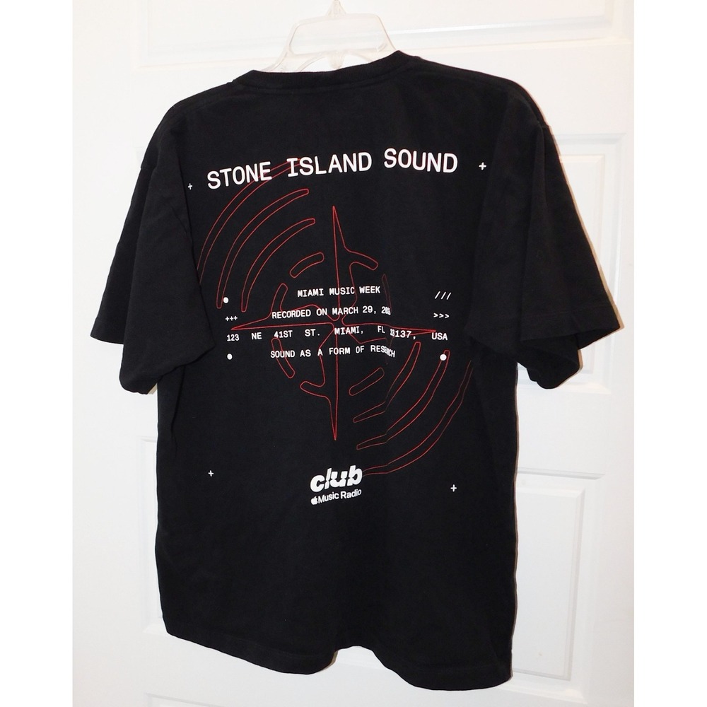 STONE ISLAND Miami Music Week‎ Black T-shirt sz M
